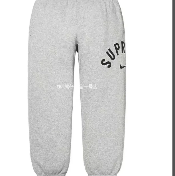 embroidered with black co gray S XL pants plush Sweatpants logo M Arc L sports 0804
